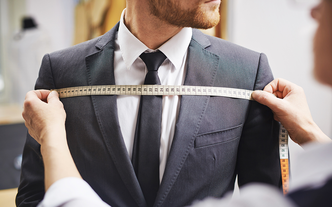 Measuring front of jacket