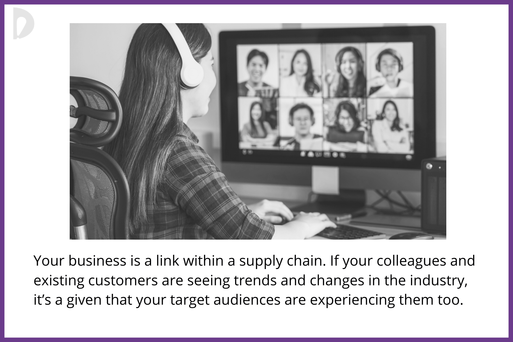 Caption_ Your business is a link within a supply chain.